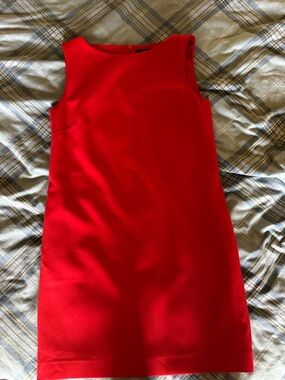 Red Sleeveless Sheath Dress
